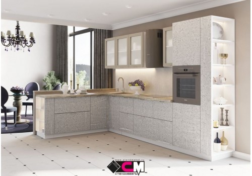  Модульная кухня Вивиан (МДФ) Торс вайт, циркон 