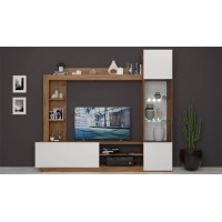                     Гостиная Флекс Дуб крафт золотой/Белый 