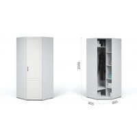                     Система Лацио Шкаф угловой Белый/Белое дерево